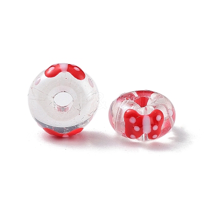 Transparent Glass Hand Painted Beads SEED-M011-04A-04-1