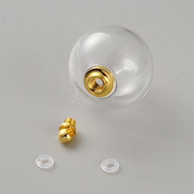 Glass Bottle Pendants FIND-WH20032-19B-G-1