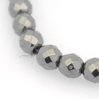 Non-Magnetic Hematite Stretch Bracelets BJEW-J101A-01-1