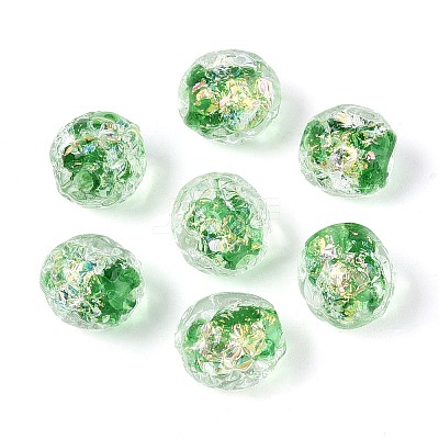 Handmade Foil Glass Beads Strands FOIL-N033-03B-1
