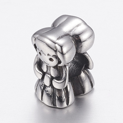 304 Stainless Steel European Beads STAS-E144-309AS-1