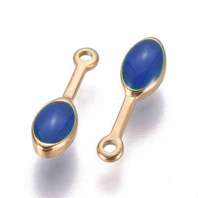 Ion Plating(IP) 304 Stainless Steel Enamel Charms STAS-F224-05E-1