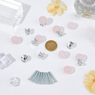 8 Sets Aluminium Alloy Drawer Knobs with Screw DIY-BC0005-17-1