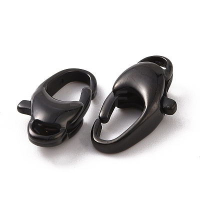 Ion Plating(IP) 304 Stainless Steel Lobster Claw Clasps STAS-F109-01B-1