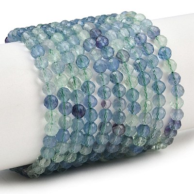 Natural Fluorite Beads Strands G-L662-A02-4mm-1