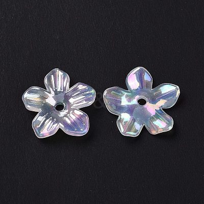 Transparent Acrylic Bead Caps X-OACR-E013-11-1