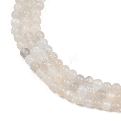 Natural White Moonstone Bead Strands G-G970-37-4mm-1