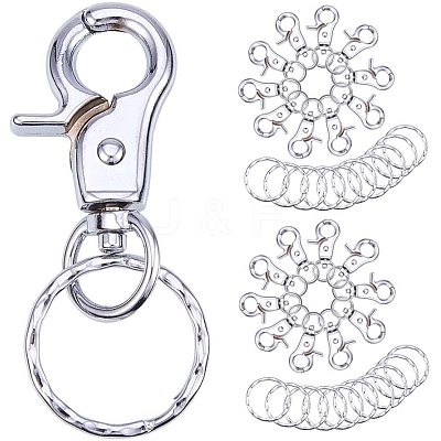 Iron Swivel Clasps with Key Rings IFIN-PH0023-12P-1