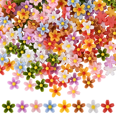 240Pcs 8 Colors Sakura Resin Cabochons FIND-SC0019-68-1
