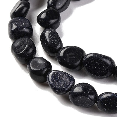 Synthetic Blue Goldstone Beads Strands G-G146-A35-01-1