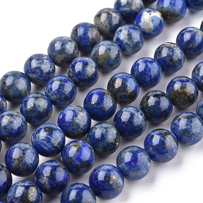 Natural Lapis Lazuli Bead Strands G-G953-01-10mm-1