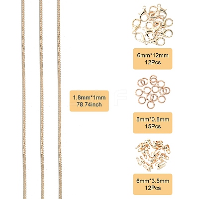 DIY Brass Chain Extender/End Chains Making Kits DIY-FS0005-61RG-1