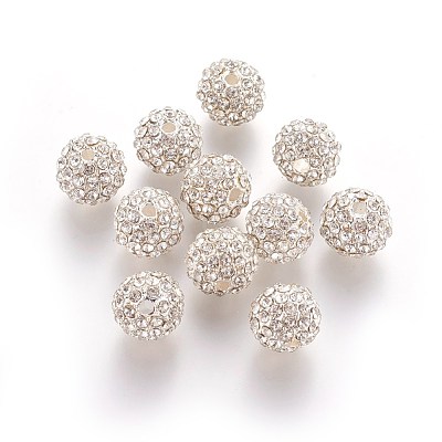 Alloy Rhinestone Beads RB-A034-10mm-A01S-1