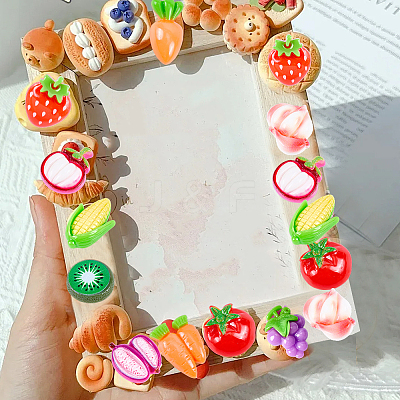 190g Opaque Resin Fruit & Vegetable Adhesive Back Cartoon Stickers RESI-SC0036-50-1