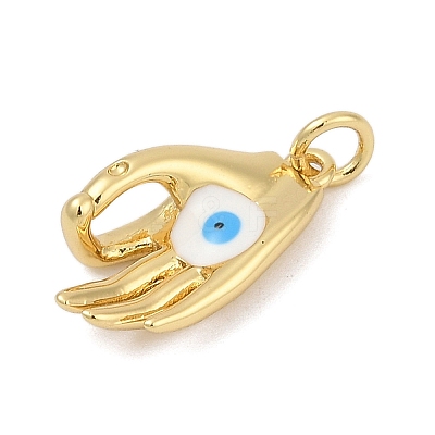 Brass Enamel Pendants KK-U058-44G-1