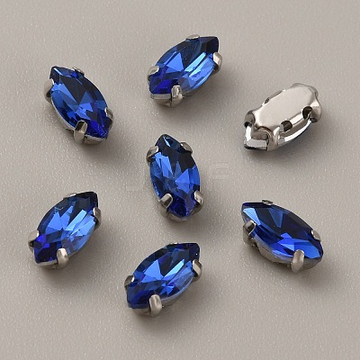 Horse Eye Shape Sew on Rhinestone FIND-WH0128-93A-03-1