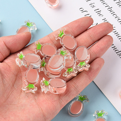Transparent Enamel Acrylic Beads TACR-S155-002C-1