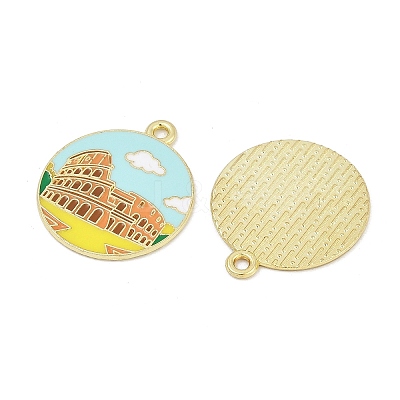 Alloy Enamel Pendants ENAM-V001-02A-G-1