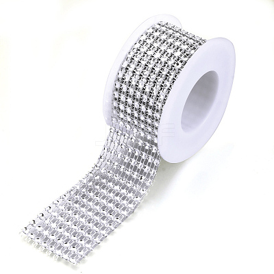 8 Rows Plastic Diamond Mesh Wrap Roll OCOR-N005-001D-1