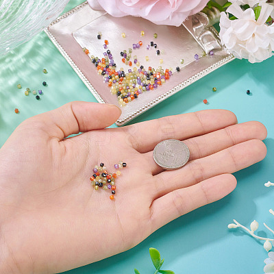 240Pcs 6 Colors Cubic Zirconia Bead ZIRC-TA0001-27-1