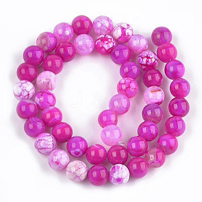 Dyed Natural Agate Beads Strands X-G-T109-10mm-05-1