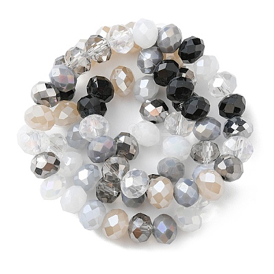 Electroplate Glass Beads Strands EGLA-YW0002-E03-1