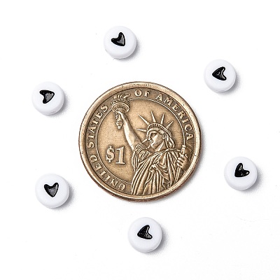 Flat Round Acrylic Beads LS-MACR-PB37C9070-3-1