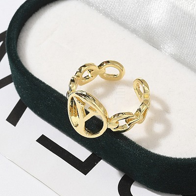 Brass Open Cuff Rings for Women RJEW-K289-01G-Y-1