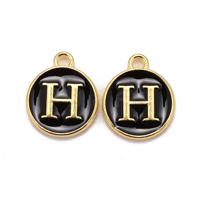 Golden Plated Alloy Charms X-ENAM-S118-02H-1