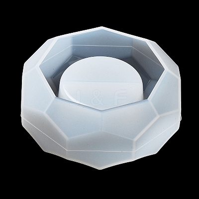 Faceted Hexagon DIY Silicone Candle Cup Molds DIY-P078-05-1