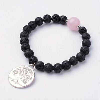 Alloy Charm Bracelets BJEW-JB02674-02-1