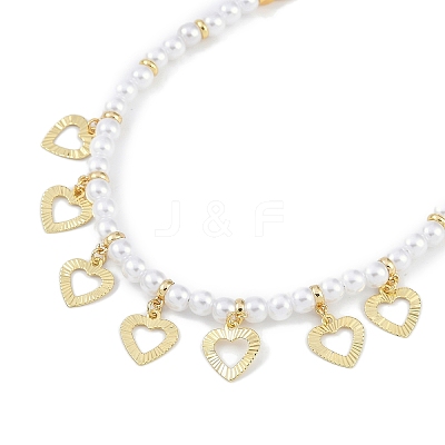 6mm Round ABS Imitation Pearl Beaded Necklaces NJEW-P317-12G-G-1