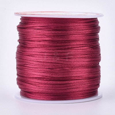 Round Nylon Satin Rattail Cord LS-NWIR-WH0009-15A-04-1