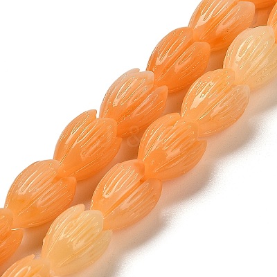 Synthetic Shell Dyed Carved Beads Strands SHEL-K007-08B-03-1