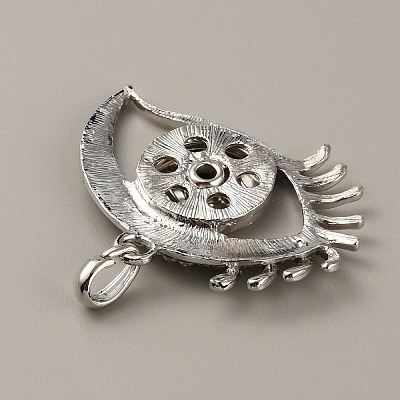 Alloy Rhinestone Hang Snap Base Big Pendants FIND-WH0111-238-1