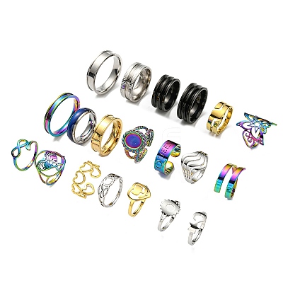 Stainless Steel Finger Rings STAS-XCP0001-70-1