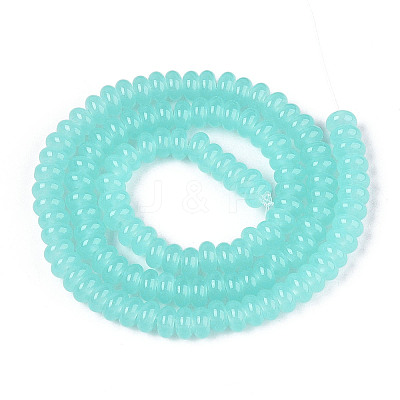 Imitation Jade Glass Beads Strands GLAA-T025-6mm-06B-1