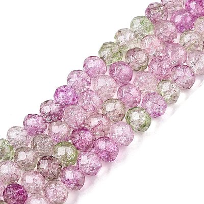 Transparent Glass Beads Strands X-GLAA-T023-6mm-A16-1