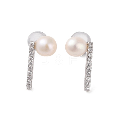 925 Sterling Silver Studs Earring EJEW-H002-02P-1