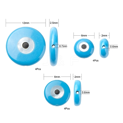 12Pcs 3 Style Synthetic Turquoise Beads G-LS0001-72-1