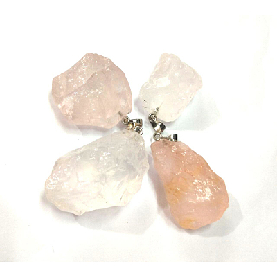 Natural Rose Quartz Pendants G-G884-A07-1