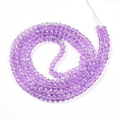 Drawbench Transparent Glass Beads Strands GLAD-Q012-4mm-18-1