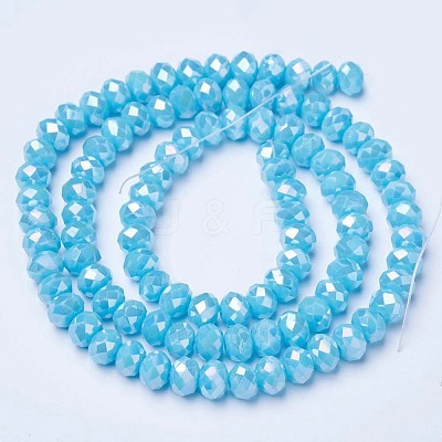 Electroplate Glass Beads Strands EGLA-A034-P10mm-B15-1