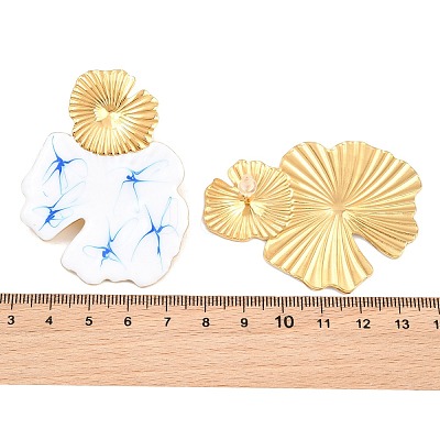 304 Stainless Steel Stud Earrings SA-CBA065A-03A-G-1