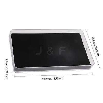 Rectangle Transparent Plastic Jewelry Trays AJEW-WH0413-11-1