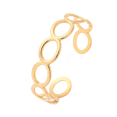 304 Stainless Steel Cuff Bangles for Women LS-BJEW-D306-02G-1
