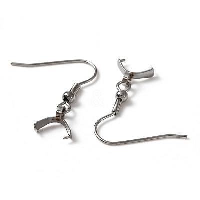 304 Stainless Steel Earring Hooks STAS-WH0035-14P-1