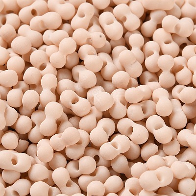 Rubberized Style Glass Seed Beads SEED-Z003-01G-1