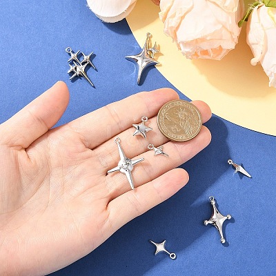 8Pcs 8 Styles Alloy Pendants FIND-YW0009-28-1