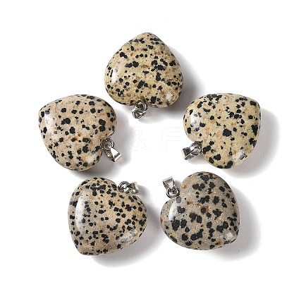 Natural Dalmatian Jasper Pendants GG-CBAA0EE-04P-17-1